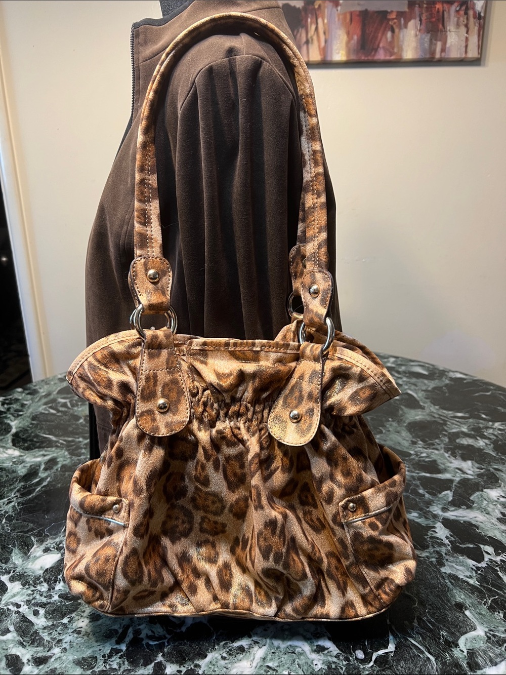 Kathy Stylish Leopard Print Shoulder Bag - Brand New with Tags Women's Handbag - Picture 2 of 9